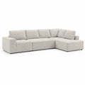 Ecksofa Beige Mikrofaser 350x200x90 cm