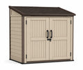 Garten-Aufbewahrungsschuppen Polypropylen Beige/Braun 180 x 110 x 140 cm