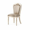 Holzstuhl mit PU-Leder Bezug Beige