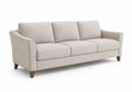 3-Sitzer Sofa Stoff Beige mit Holzbeinen