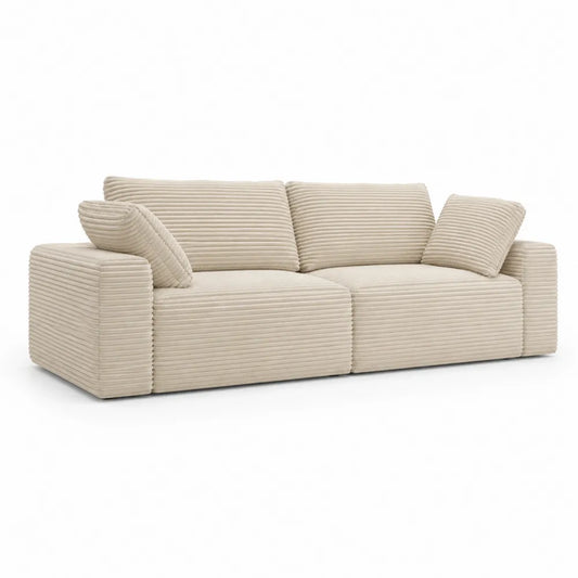 Beiges 3-Sitzer Sofa aus Cordstoff